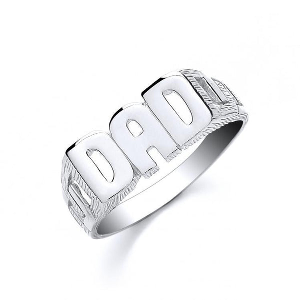 Real Silver DAD ID Ring