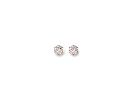 9ct Gold Claw Set Cubic Zirconia solitaire studs.