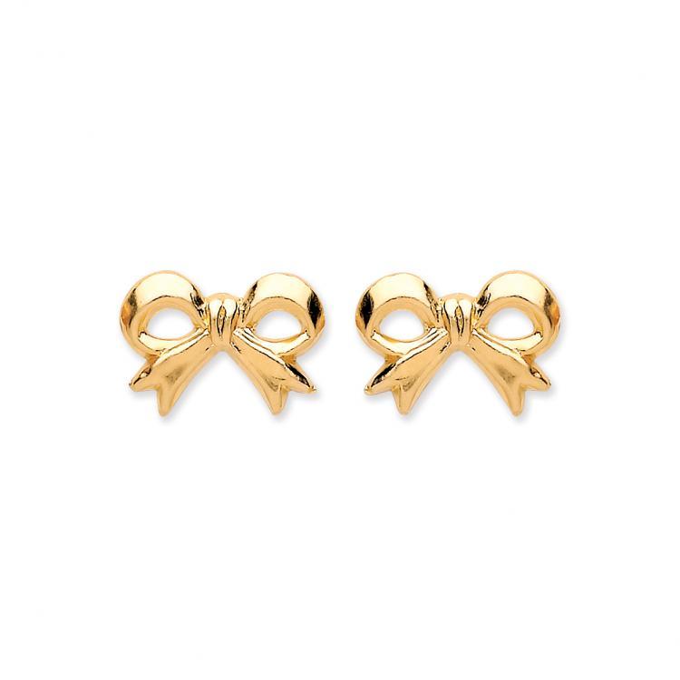 9ct Gold Bow Studs