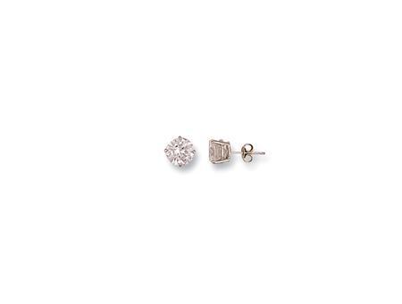 9ct White Gold Heavy Cubic Zirconia Solitaire Studs