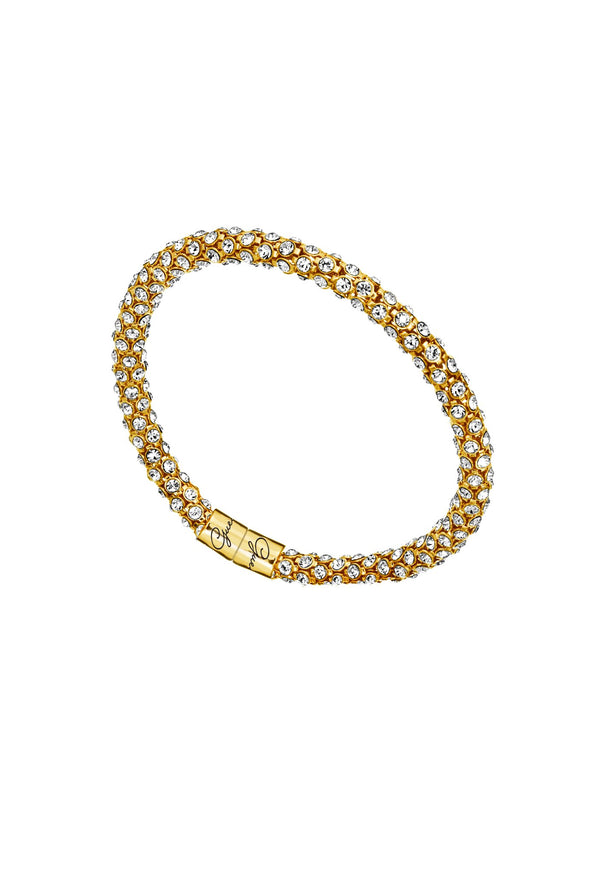 GUESS gold plated pave bangle heavily embellished with Swarovski®crystals.