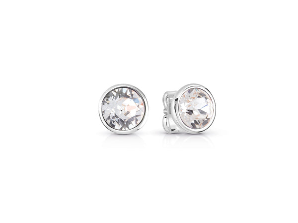 Rose gold plated studs earrings featuring clear round Swarovski® crystals