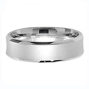 Real Silver Wedding Ring Satin Finish 6mm