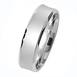 Real Silver Wedding Ring Satin Finish 6mm