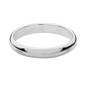 Real Silver Wedding Rings 3mm D Shape
