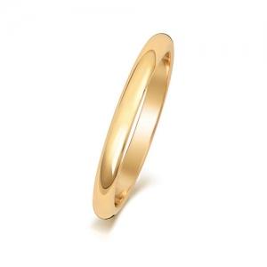 9ct Gold Wedding Band D Shape 2mm