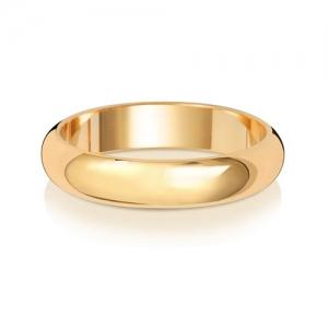 9ct Gold Wedding Rings D Shape 4mm