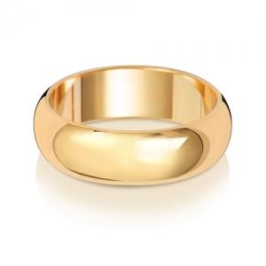 9ct Gold Wedding Rings D shape 6mm