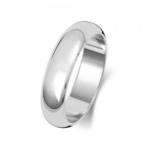 Real Platinum Wedding Rings D Shape 5mm